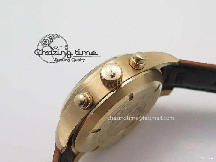 MIROTIME 0321 Youthful Pilot Chrono RG 3878 Gray Dial on Light Brown Leather Strap A 7394